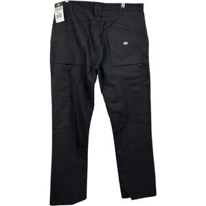 NWT Men's Black Dickies Loose Fit Double Knee Work Performance Pants 36x34